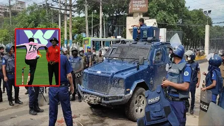 আম্পায়ারদের গাড়িতে পোশাক শ্রমিকদের হামলা