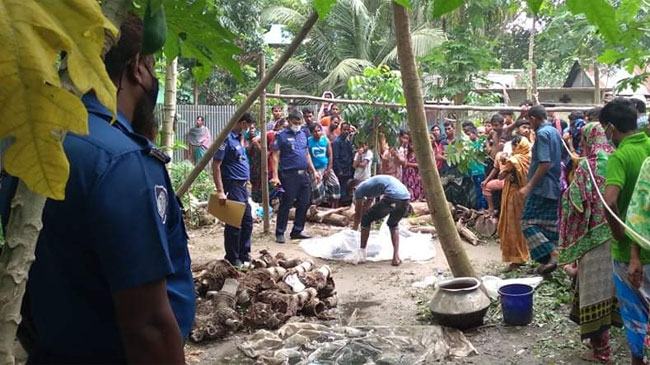 মুকসুদপুরে সেপটিক ট্যাংক থেকে চুরি হওয়া শিশুর লাশ উদ্ধার