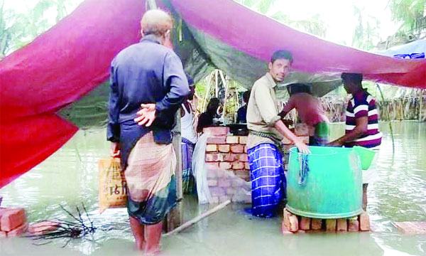কবর না খুঁড়ে ইট বিছিয়েই মৃতের দাফন