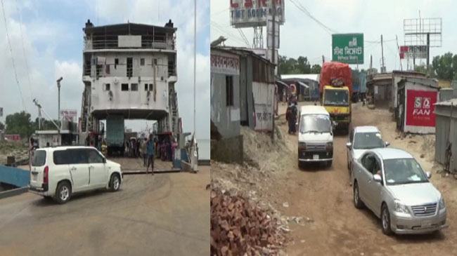 দৌলতদিয়া ফেরিঘাট ফাঁকা