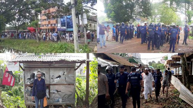 বিয়ানীবাজারে ২ গ্রামবাসীর সংঘর্ষে অর্ধশতাধিক আহত, দোকানপাট ভাংচুর