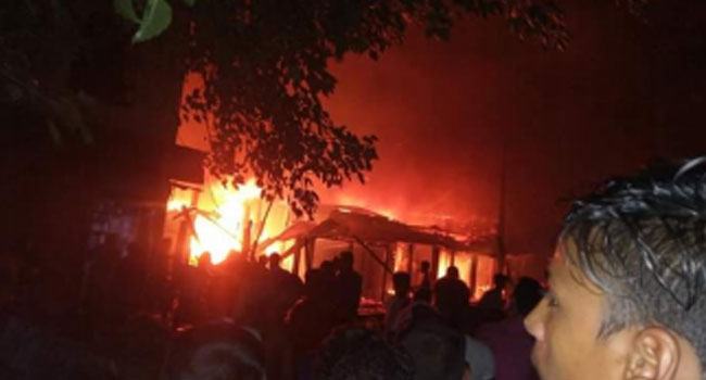 দিরাইয়ের বাংলাবাজারে ভয়াবহ আগুন, ২ কোটি টাকার ক্ষয়ক্ষতি