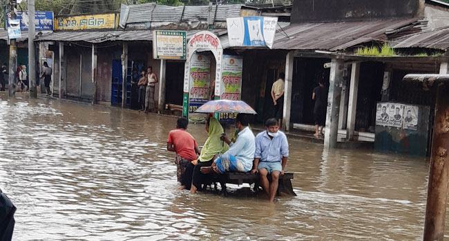 টানা বৃষ্টিতে শরণখোলায় ১৩ হাজার পরিবার পানিবন্দি