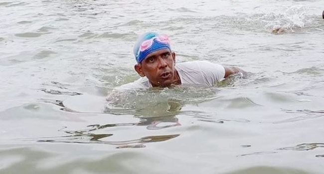 মেঘনায় ৪৫ কি.মি সাঁতারের রের্কড
