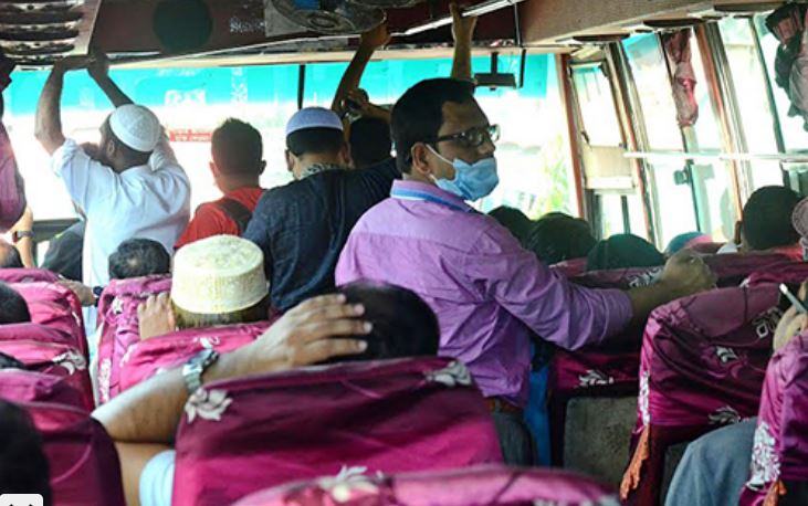 গণপরিবহনে দাঁড়িয়ে যাত্রী নেয়া যাবে না