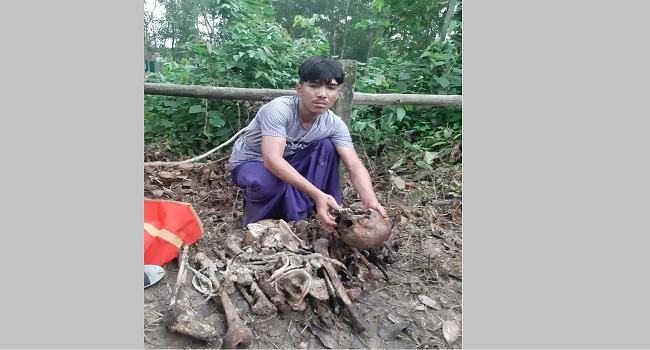 গাজীপুরে কবর খুঁড়ে কঙ্কাল চুরি, তরুণ আটক