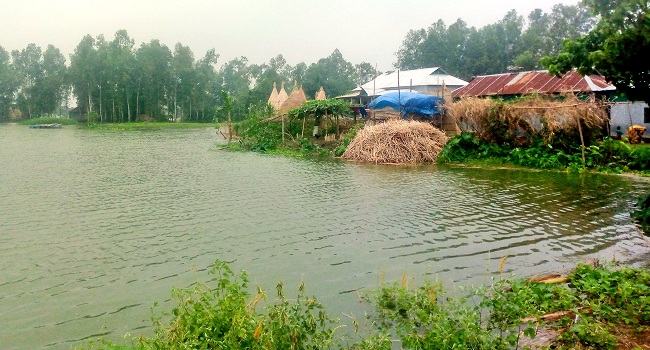 যমুনার পানি বিপৎসীমার উপরে, নিচু এলাকা প্লাবিত