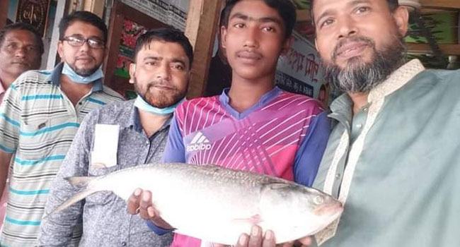 মেঘনায় ধরা পড়ল 'রাজা ইলিশ' : দাম ৫,৫০০ টাকা