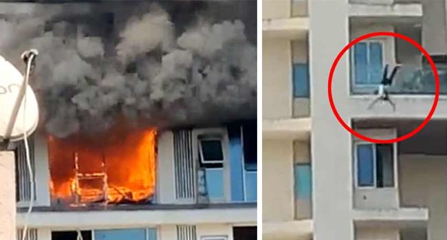 মুম্বাইয়ে বহুতল ভবনে আগুন, ২০ তলা থেকে পড়ে মৃত্যু