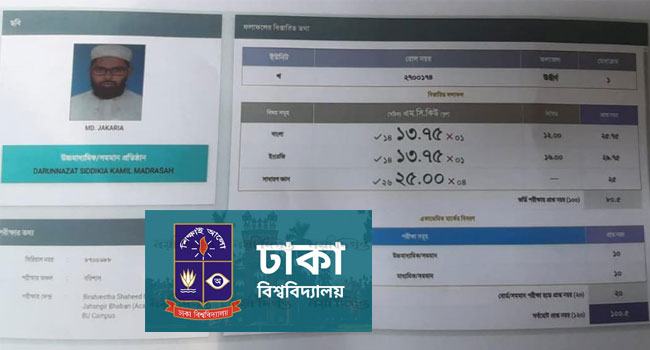 ঢাবির 'খ' ইউনিটের ফল প্রকাশ : ১ম হলেন মাদরাসা শিক্ষার্থী