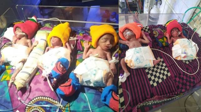একইসাথে ৫ সন্তানের জন্মের ২৪ ঘণ্টা পর ১ সন্তানের মৃত্যু