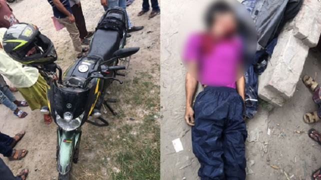 গাজীপুরে স্ল্যাবের সাথে ধাক্কা লেগে মোটরসাইকেলআরোহী নিহত