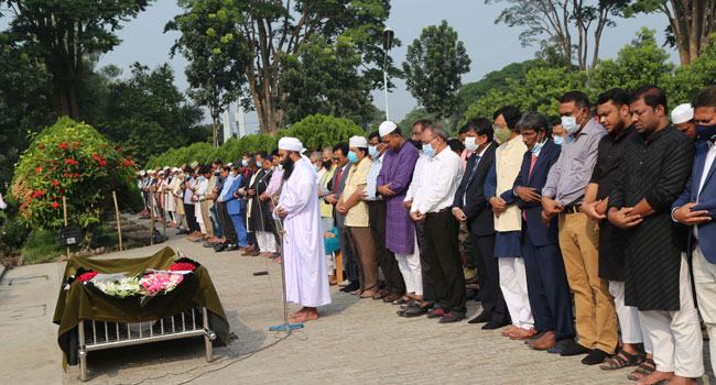 রাবি গ্রন্থাগারের সামনে শায়িত হলেন হাসান আজিজুল হক