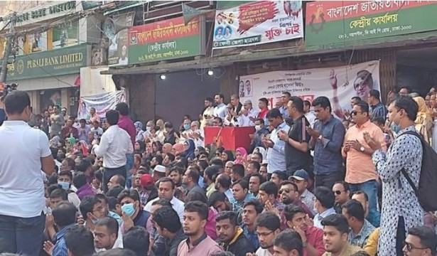 নয়াপল্টনে বিএনপি’র অনশন কর্মসূচি চলছে