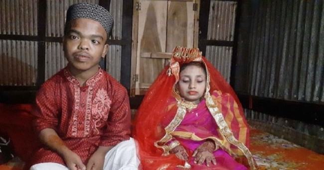 পিরোজপুরে ক্ষুদ্রাকৃতির বর-কনের বিয়ে