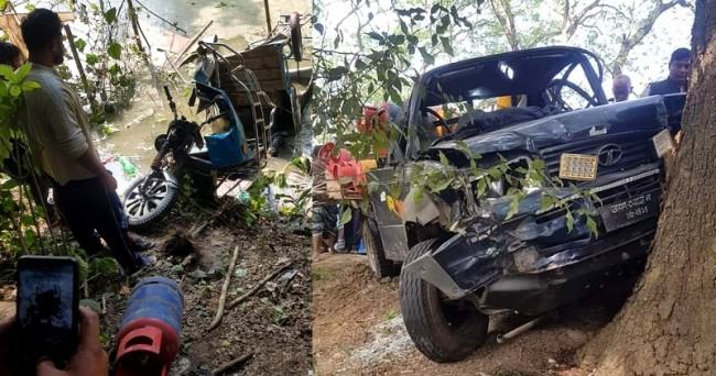 নগরকান্দায় সড়ক দুর্ঘটনায় দাদি-নাতনি নিহত
