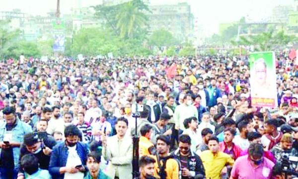 নারায়ণগঞ্জে আওয়ামী লীগের বিজয় সমাবেশ নাকি নির্বাচনী জনসভা?