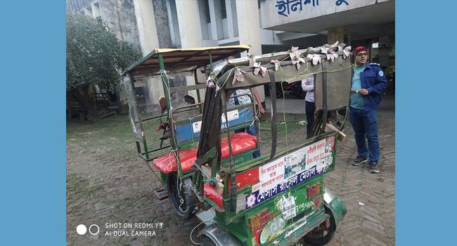 ভোলার পূর্ব ইলিশায় প্রচারগাড়ী ভাংচুর