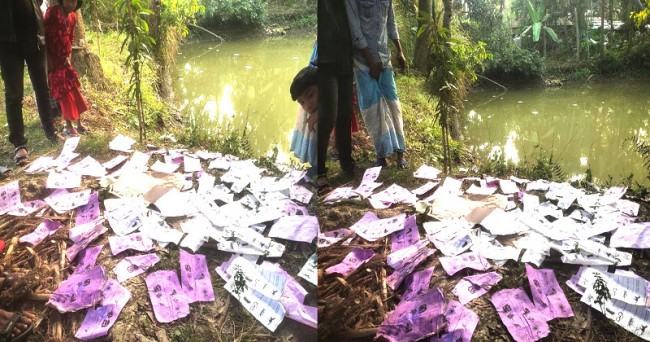 রাজশাহীতে ভোটের ২ দিন পর পুকুরে মিললো সিল মারা ব্যালট পেপার