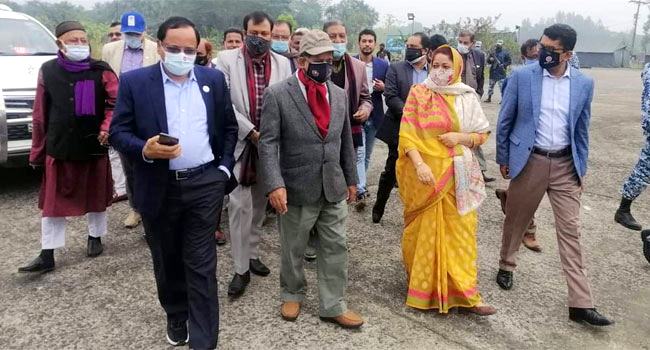 নোয়াখালীতে বিমানবন্দরের স্থান পরিদর্শনে প্রতিমন্ত্রী মাহবুব আলী