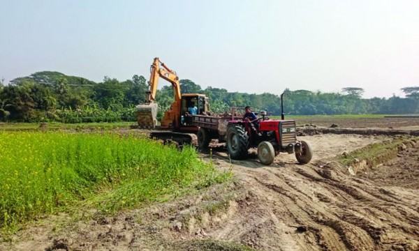 মনোহরদীতে লোভে পড়ে কৃষিজমির সর্বনাশ