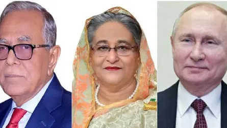 কূটনৈতিক সম্পর্কের সুবর্ণজয়ন্তী : রাষ্ট্রপতি-প্রধানমন্ত্রীকে শুভেচ্ছা পুতিনের