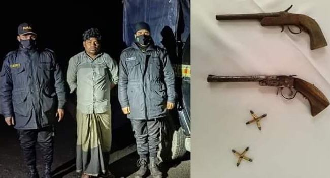 পেকুয়ায় ৮ রাউন্ড কার্তুজ ও দেশীয় অস্ত্রসহ যুবক আটক