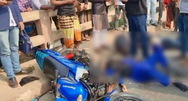গাজীপুরে মোটরসাইকেলের নিয়ন্ত্রণ হারিয়ে প্রাণ গেল দুই আরোহীর