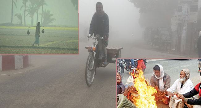 হাড়-কাঁপানো শীতে স্থবির দেশ, তাপমাত্রা রেকর্ড ৬.৮