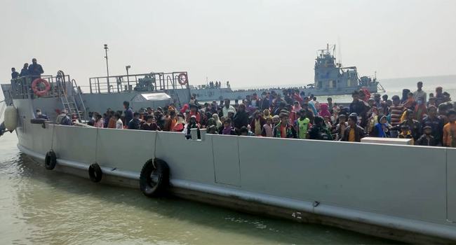 ভাসানচর পৌঁছেছে আরো ১৬৫৪ রোহিঙ্গা