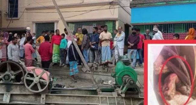 নির্মমভাবে মৃত্যুর পর ১ হাত ছাড়াই নির্মাণশ্রমিককে দাফন