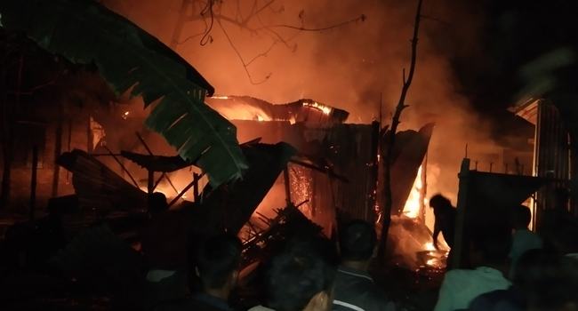 আগুন থেকে রেহাই পেলো না গবাদি পশুগুলো