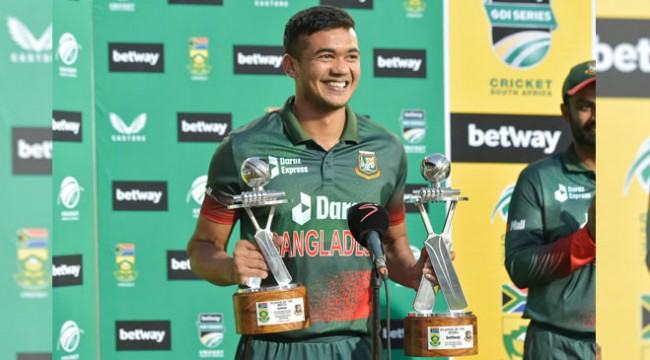 প্রথমবার সিরিজ সেরা, যা বললেন তাসকিন
