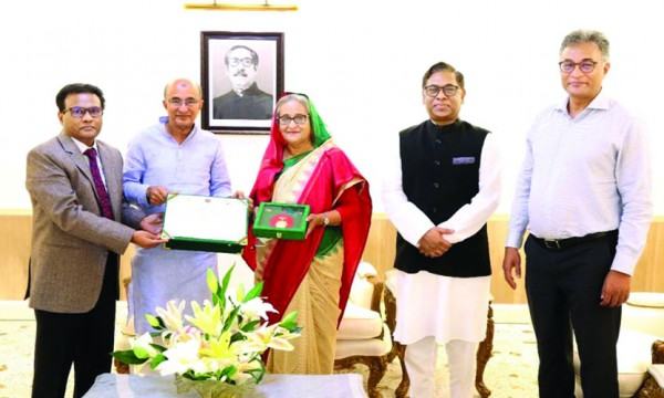 বিদ্যুৎ বিভাগের ‘স্বাধীনতা পুরস্কার’ তুলে দেয়া হলো প্রধানমন্ত্রীর হাতে