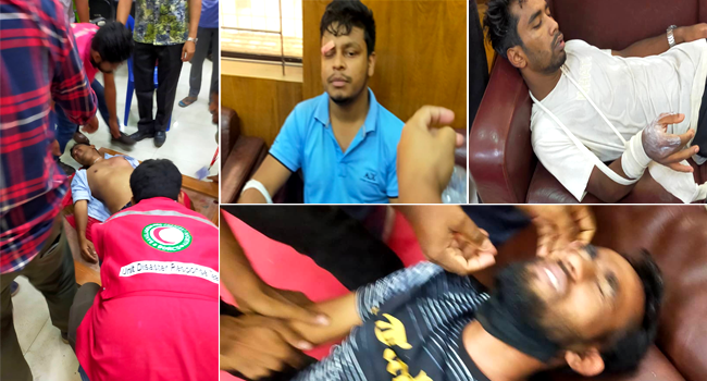 ব্যবসায়ীদের সাথে সংঘর্ষে আহত ৫০ শিক্ষার্থী হাসপাতালে