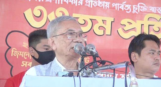 পার্বত্যচুক্তি বাস্তবায়নে সুনির্দিষ্ট রোডম্যাপ ঘোষণার দাবি সন্তু লারমার