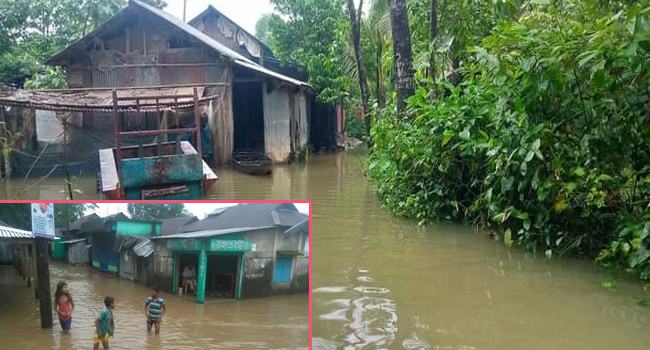 সুনামগঞ্জে বাড়ছে পানি প্লাবিত হচ্ছে নিম্নাঞ্চল