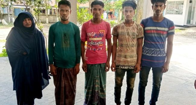 নোয়াখালীতে তরুণীসহ ৫ রোহিঙ্গা আটক