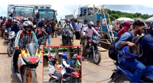 মহাসড়কে নিষেধাজ্ঞা : মানছে না মোটরসাইকেল-থ্রি হুইলার চালকরা