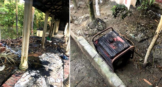মিরসরাইয়ে বিএনপি নেতার বাড়িতে দুর্বৃত্তদের আগুন, অল্পের জন্য রক্ষা পেল পরিবার