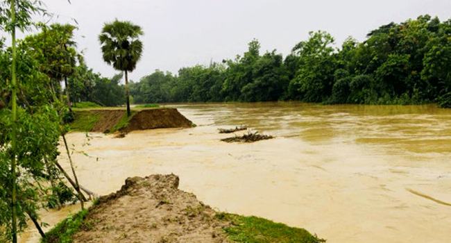 বেড়িবাঁধ ভেঙে তালতলীর ৭ গ্রাম প্লাবিত, আতঙ্কে হাজার হাজার বাসিন্দা