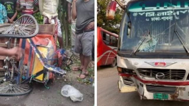 পাবনায় বাসচাপায় বাবা-ছেলেসহ নিহত ৩