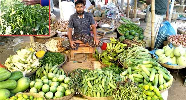 শেরপুরে নিত্যপণ্যের বাজারে আগুন, কাঁচা মরিচ কেজি ২৮০ টাকা