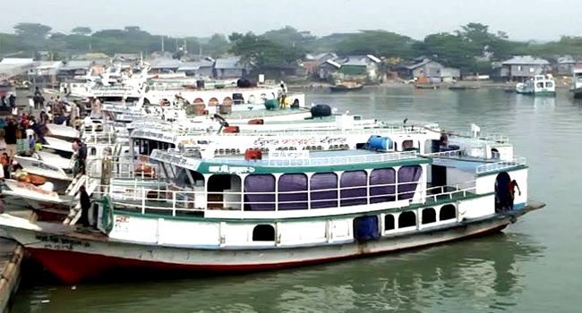 ভোলায় অভ্যন্তরীন রুটের নৌযান চলাচল বন্ধ