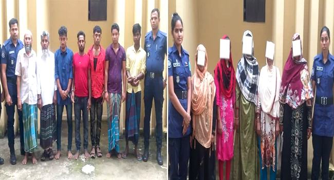 কুলাউড়ায় রোহিঙ্গা সন্দেহে ১২ নারী-পুরুষ আটক