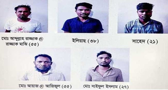 মানুষ বন্ধক রেখে ইয়াবা সরবরাহ : অস্ত্রসহ গ্রেফতার ৫