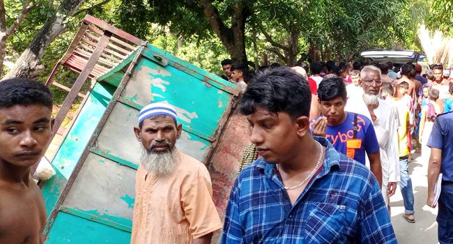 সালথায় নছিমন উল্টে বিক্রয় প্রতিনিধি নিহত