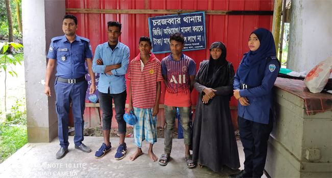 ভাসানচর থেকে পালানো ৪ রোহিঙ্গা সুবর্ণচরে আটক