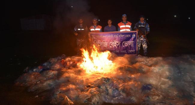 ভোলায় সাড়ে ২৭ লাখ মিটার অবৈধ কারেন্ট জাল ধ্বংস