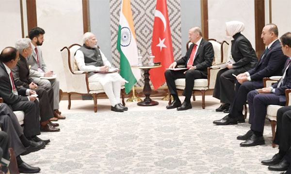 সমরকন্দে মোদি-এরদোগান আকস্মিংক বৈঠক